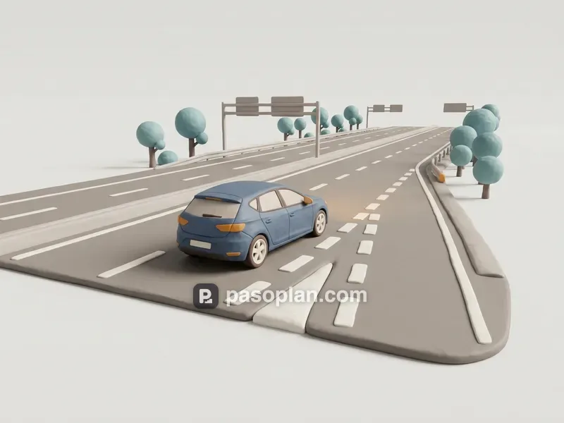 carril de deceleración — полоса торможения