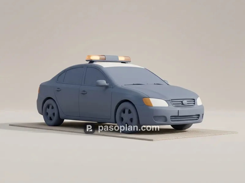 vehículo de policía — полицейская машина